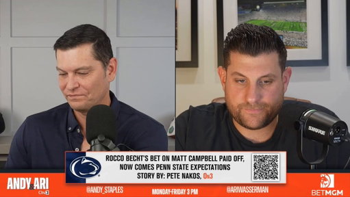 .@AndyStaples &amp; @AriWasserman react to @PeteNakos' conversation Rocco Becht at Penn State, @PennStateOn3:

"If I'm a Penn State, THAT pumps me up right there."

https://t.co/sar24s4HeV 