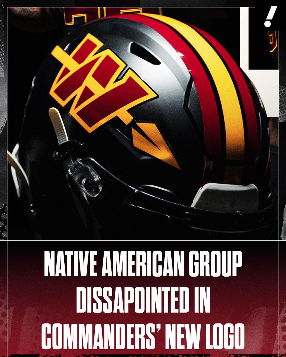The Association on American Indian Affairs called the Commanders' logo update "disappointing and inappropriate," adding, "We are not your mascot," per @USAToday.

The team called its new alternate logo, which features a spear and interwoven "W," "a powerful joining of past and present."

(📸  @Commanders)