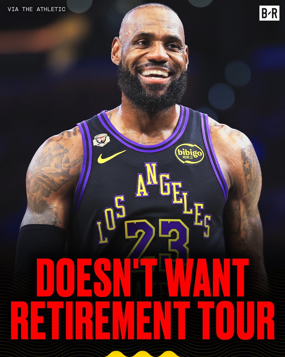 LeBron James has directly told sources close to him that he doesn't want a retirement tour, per @DanWoikeSports and @sam_amick of The Athletic

As James has yet to make a decision on his future, it remains a "real possibility" that he will retire at the conclusion of the 2025-26 season