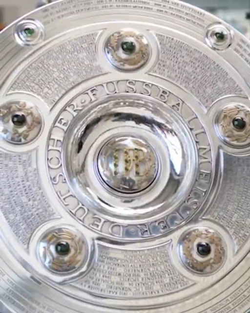 The Bundesliga trophy has been restructured to make space for the next 30 winners.

