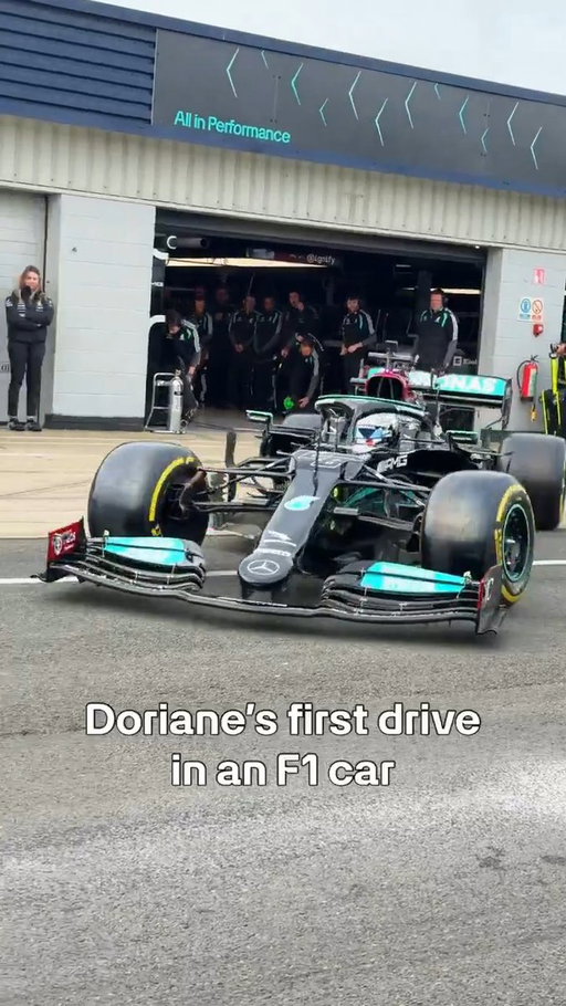 The moment @DorianePin has always dreamed of ❤️ 

As she becomes the first female to ever drive a Mercedes F1 car. 