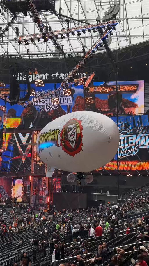 It’s a blimphausen! Very nice, very evil. @WWE 