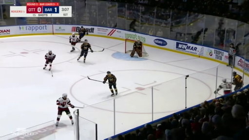 Gabriel Eliasson shuts it down at the blueline.

#OHLPlayoffs | #GoSensGo 
