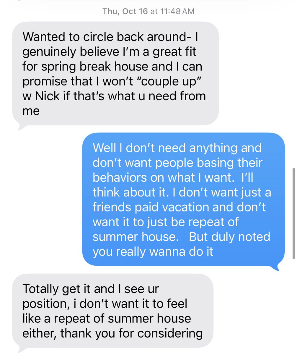 Warning shot to @kingkrabbyp  and @nickysmokess     I made it very clear I didn’t want a summer house repeat.   Annika guaranteed me it wouldn’t happen.  One or both will come home tomorrow if things don’t change. 