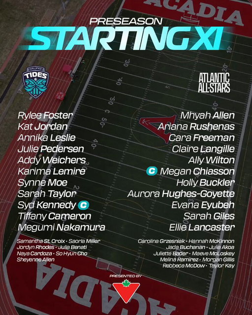 Lining up against the Atlantic All-Stars

Kick off at 1pm– SEE YOU THERE

Preseason presented by @CanadianTire 