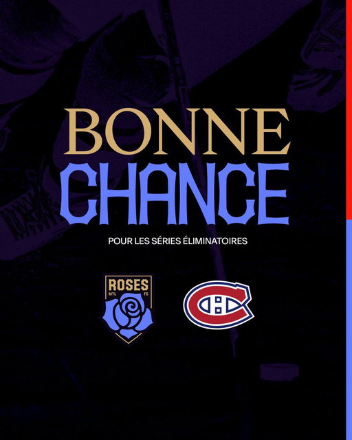 Bonne chance @CanadiensMTL 🙌 
Good luck @CanadiensMTL 💪 
