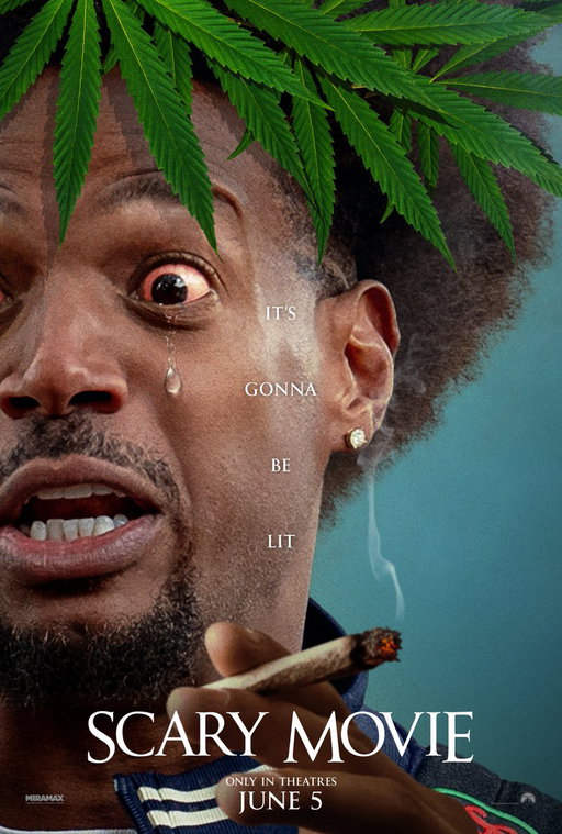 let the festivities begin. #scarymovie #wakeandbake 