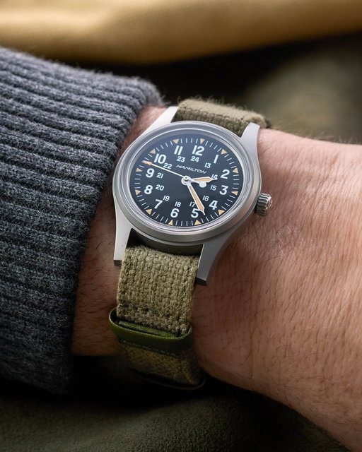 Hamilton introduces the Khaki Field Mechanical America 250 US Edition.

Full details here: https://tinyurl.com/3r9pnhdz

Created to mark 250 years of American independence, this limited run of 1,776 pieces is exclusive to the United States and draws from the FAPD 5101 Type 1, an ultra-rare U.S. Air Force navigator’s watch produced during a brief single-month production run in September of 1970.
The design stays true to that original with a 36mm case, fixed bars, and an acrylic crystal with a modern protective coating, along with details like an internal dust cover and a matte, anti-glare finish that echoes the parkerized look of the original.

Modern updates include 100 meters of water resistance and Grade X2 Super-LumiNova, delivering a vintage tone with contemporary performance, while the watch is fitted with a brown calf leather NATO-style strap and includes an additional olive canvas option, with a bonus carrying case included.

The caseback features a commemorative engraving with a “1 OUT OF 1776 PIECES” marking and “DATE APR 2026,” with the watch set to be released on May 20, 2026.