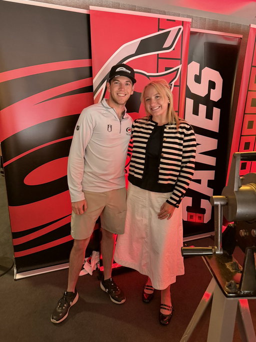 Had an amazing time at the @canes game last night! Really appreciate the hospitality and got to see the boys bring home a dub! 