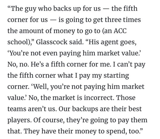 This quote right here is why it’s going to be really hard to stack talent.

Markets find their level. 
