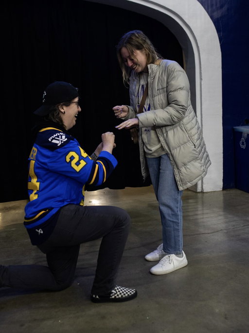SHE SAID YES! 💍

Congratulations to Megan and Nina who got engaged at last night’s game 🥹💐 