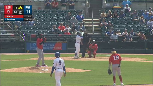 GRAND SLAM! Pedro Ramirez's 8 RBI today ties an I-Cubs franchise record👀 