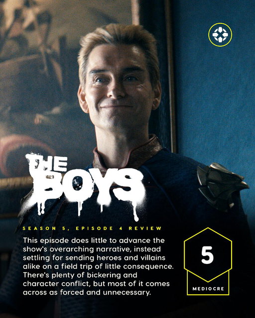 The Boys Season 5 reaches its low point in Episode 4, a largely pointless detour for the series that relies too much on forced character drama.

Our full review: https://t.co/e4WKa2NP5q 