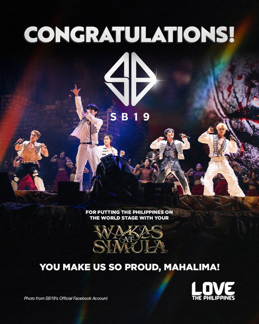 SB19 draws worldwide crowd to the Philippines 🇵🇭 🔥

Wakas at Simula was a massive success, A'TIN! Our P-Pop Kings shined at the SMDC Festival Grounds with thunderous performances of their biggest hits, drawing fans from across the world and turning the moment into a true global celebration in the Philippines.

The sold-out show was co-produced by Live Nation PH Managing Director Rhiza Pascua and 1Z Entertainment, and was directed by Paolo Valenciano.

Our MAHALIMA made us all proud and ecstatic, delivering an unforgettable finale to their concert series. We feel the power, @SB19Official!

Follow Tourism Philippines to discover more amazing cultural performances and destinations

#LoveThePhilippines #SB19 #WakasatSimula
