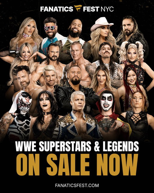 ON SALE NOW 🚨

Meet WWE Superstars &amp; Legends at Fanatics Fest NYC.

🎟️ A valid Fanatics Fest admission ticket is required to purchase autographs &amp; photo ops - secure your spot at the link in bio 