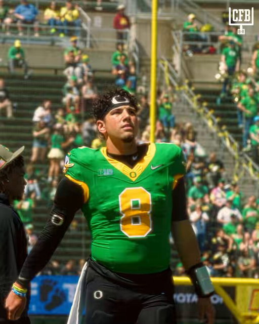 FIRST LOOK at Dylan Raiola in @oregonfootball threads 🦆🔥

(🎥: rryangall/IG) 