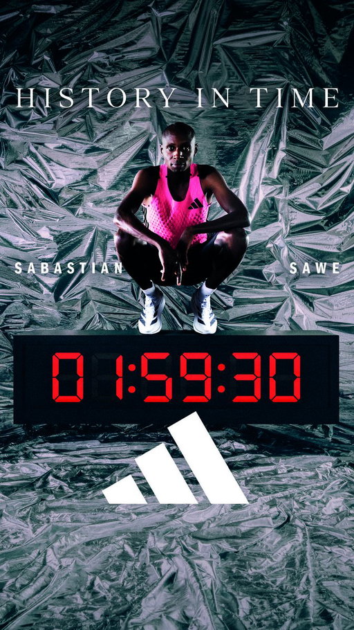 1:59:30. Humanity just got faster. 

Powered by Adizero.

#YouGotThis 