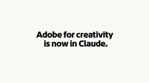 Adobe for creativity + Claude 🤝

Now, Claude users can power their content with more than 50 Creative Cloud tools. Simply describe the outcome you want and let the assistant orchestrate workflows behind the scenes: https://t.co/G70cSsca8P 