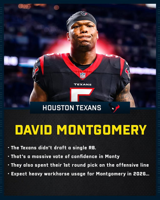 7 running back winners from the NFL Draft that you need to know for fantasy football:

1. David Montgomery... 