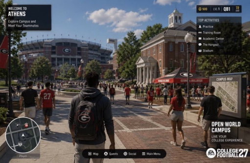 What are your thoughts on College Football 27’s open-world concept? 👀 