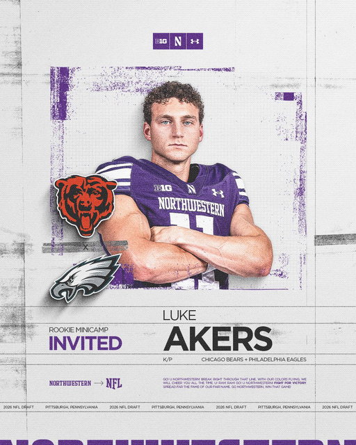Earning an opportunity 👏

Luke Akers has accepted rookie minicamp invites to the @ChicagoBears and @Eagles! 