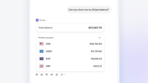 Introducing the new Stripe Treasury:

• Hold funds in multiple currencies and stablecoins.
• Instantly transfer money to US businesses on Stripe for free.
• Pay anyone in 160 countries with just their email address.
• Earn credits on balances to apply towards Stripe fees.
• Spend funds with a Stripe card.
• Get 2% cash back on card purchases.
• View balances in the Stripe mobile app.
• Use Treasury from any AI app with the Stripe MCP.