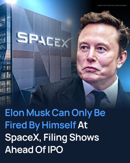 SpaceX’s IPO filings reportedly show that Elon Musk may be nearly impossible to remove as CEO without his own consent.

According to Reuters, SpaceX uses a dual-class share structure, with Class A shares carrying one vote and Class B shares carrying 10 votes. The filings reportedly show Musk could only be removed by Class B shareholders.

SpaceX said that if Musk continues to hold a significant amount of Class B shares for an extended period, he could control the election and removal of a majority of the board.

That structure could effectively mean Musk cannot be removed from the top job unless he agrees to it.

Dual-class structures are not unusual among major companies. Meta, Alphabet and Berkshire Hathaway have used versions of this setup to preserve founder or insider control.

But SpaceX also warned that the structure would limit regular investors’ ability to influence corporate matters after the IPO.

The filing comes as SpaceX’s potential public debut draws massive investor attention.

Musk’s compensation has also been in focus. Reports suggest his package could include more than 200 million super-voting restricted shares if SpaceX reaches a $7.5 trillion market cap and helps establish a Mars colony with 1 million people.

Musk has also floated the idea that a $10 trillion SpaceX pay package could make sense if humanity reaches a much more advanced energy-based civilization.

The takeaway: SpaceX may go public, but control could remain firmly with Musk.