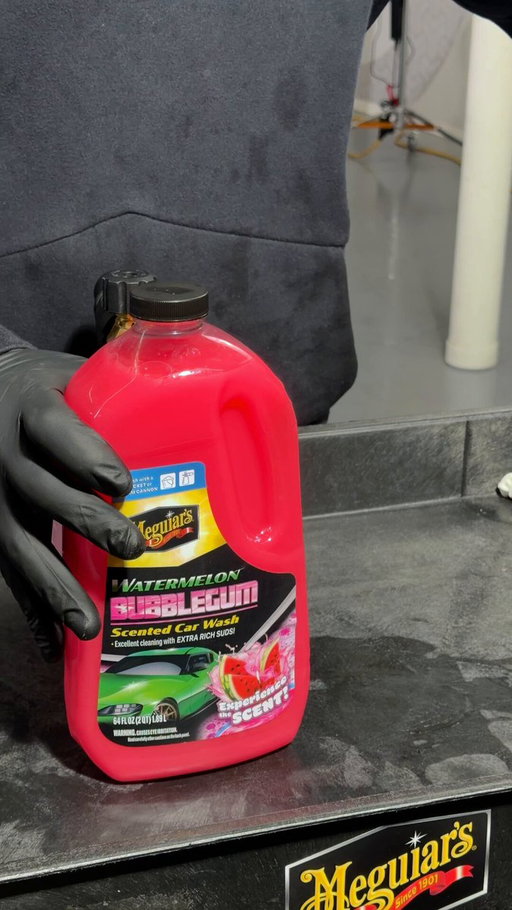 Ready to upgrade your car cleaning routine? Try the Watermelon Bubblegum Car Wash! It features great sudsing action and strong cleaning power, and it works perfectly in a bucket or foam cannon. Plus, it smells amazing! 
#carwash #foamcannon #foamgun #meguiars #ReflectYourPassion 