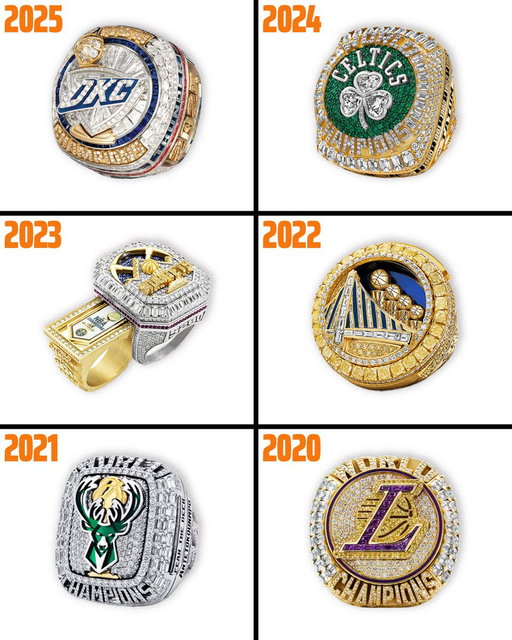 Rank the last 6 NBA championship rings 🤔 