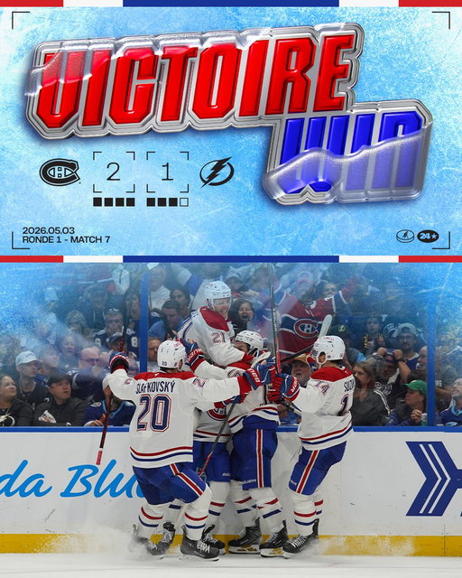 SÉRIE 1, GAGNÉE

ROUND WON

#GoHabsGo 