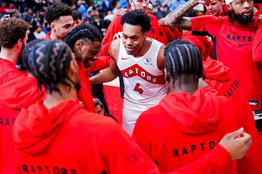 RJ Barrett is 25.
Jamison Battle is 24.
Scottie Barnes is 24.
Jamal Shead is 23.
Ja’Kobe Walter is 21.
Collin Murray-Boyles is 20.

Hell of a season. We’ll be back 😤
#wethenorth 