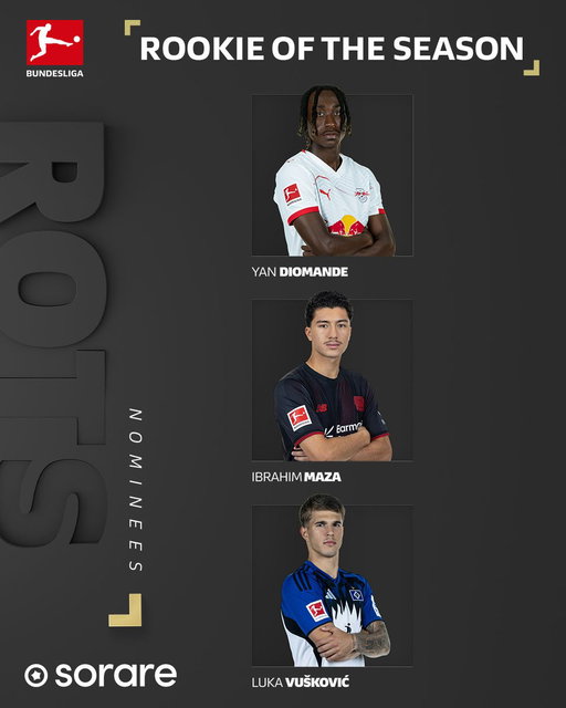Who's your Rookie of the Season? 🏆👀

Vote now! 🌟👉 https://www.rookie-award.com/

#Bundesliga | #BLRookie | #Sorare 