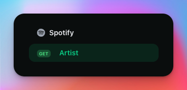 We just added the ability to scrape Spotify Artist pages! 

Stay tuned for many more endpoints around Spotify 