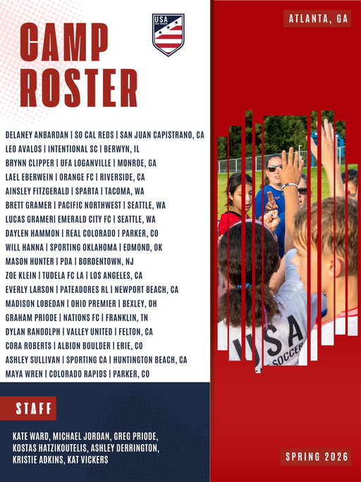 18 athletes. 1 historic roster.

The first-ever @USADeafSoccer Youth Development Camp roster is SET. Players from clubs &amp; communities across the country, all united by one thing: they earned it.

Congratulations to every player on this list.

#USADeafSoccer #DeafSoccer #FirstEver 