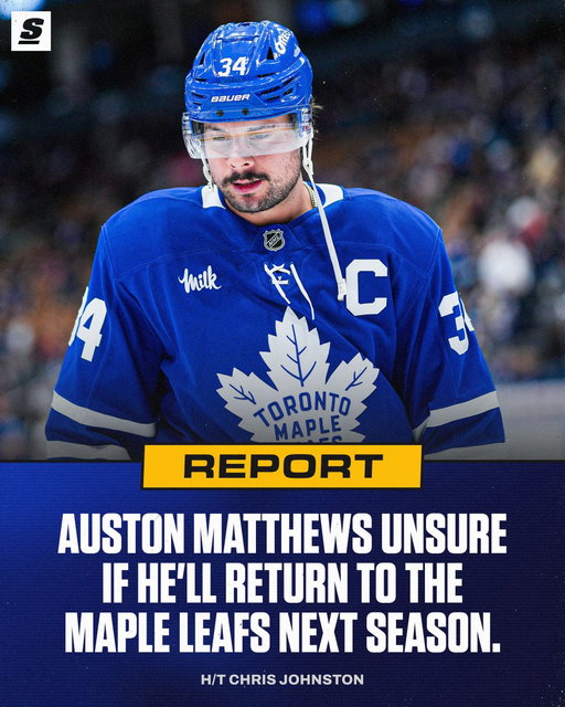 Auston Matthews still isn't sure if he'll be back with the Maple Leafs next season. 

The team captain reportedly wants to see meaningful roster improvements through trades and free agency before committing another season. 👀 