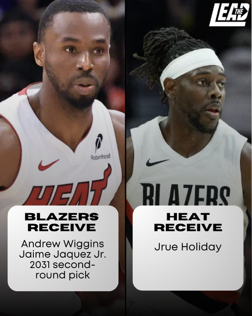 Jrue Holiday Trade Proposal Via Fadeaway World 👀

Miami Heat Receive
- Jrue Holiday

Portland Trail Blazers Receive
- Andrew Wiggins
- Jaime Jaquez Jr.
- 2031 second-round pick

Thoughts? 