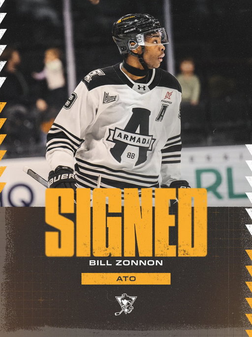 The Penguins have signed forward Bill Zonnon to an amateur tryout agreement.

https://t.co/JxziBBRTNQ 