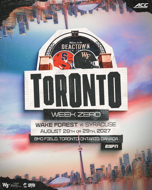 O Canada 🇨🇦 

The Deacs will open the 2027 season in Toronto!
🔗 http://deacs.info/FB27Kickoff 