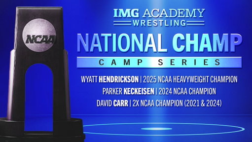 Train where future champions are built. 🤼‍♂️

Work alongside NCAA champions Wyatt Hendrickson, Parker Keckeisen, and David Carr at the IMG Academy Wrestling National Champ Camp Series while developing technique, confidence, and competitive mindset. 🔥

https://t.co/Iu5nvYTUcF 