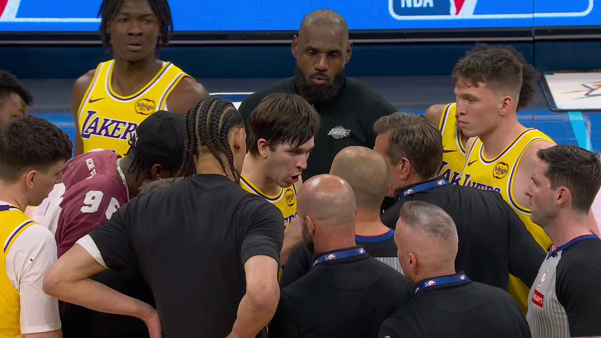 Austin Reaves and the Lakers just had a meeting with the refs after the game to share their frustration with them.  