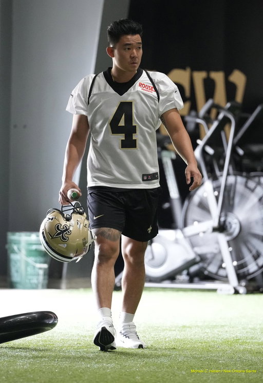 Younghoe Koo at Saints rookie camp ⚜️ 