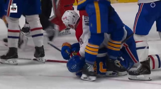 Didn't notice this at first but what an amazing move by Matheson to protect Benson there.

You can criticize his play but he's always a class act. 
