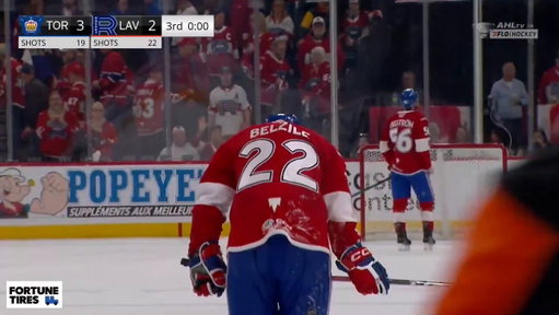 Rocket fans threw beer cans on the ice after being eliminated by the Marlies. Dakota Mermis picked up one of the cans and drank it. 

🎥: FloHockey | #LeafsForever 