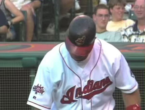 Jim Thome hitting a 511 foot home run out of Jacobs Field 😳💣

