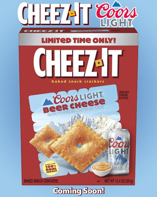 Cheez-It has officially SNAPPED in 2026 with a new Coors Light collab on a new Beer Cheese flavor! 🤯

This one is 100% real and coming soon - it popped up on Target's site this morning so it will be at least there.

I don't know what to make of this collab, but I am so curious to see how it turns out.

Are you trying the Cheez-It x Coors Light collab?!