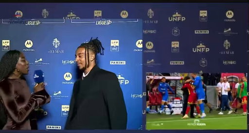 🚨 Michael Olise TRYING to speak French in the Ligue 1 Awards… 🇫🇷 
