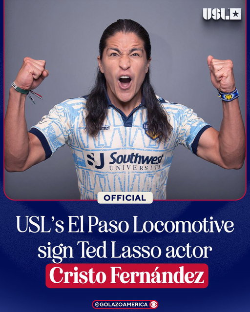 35-year-old Cristo Fernández, who played Dani Rojas in three seasons of the hit TV show Ted Lasso, has signed with USL side El Paso Locomotive on an undisclosed deal ✍️

Fernández previously played in the youth ranks of Tecos F.C. in his home country of Mexico and had trials with the Locomotive and Chicago Fire II this summer ⚽️