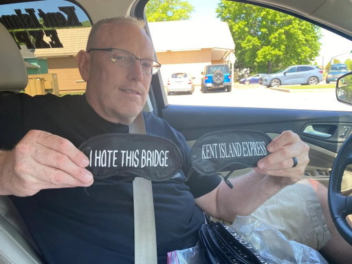 This guy makes six figures driving people across a bridge they're too scared to drive over themselves.

He charges $40 cash. 10 to 30 clients a day. Some have been paying him daily for years.

He meets them at a truck weigh station, hops in their car, drives them across in four minutes, and gets driven back by his assistant to do it again.

The alternative route takes four hours through Baltimore.

Here's what's wild... and possibly a little concerning: 
He said Airline pilots have used his service. 

His wife even makes custom eye masks that say "I hate this bridge."

Steven Eskew has been running this business for years and has made tens of thousands of trips. I'll let you do that math.

There's a business for everything. I promise you.