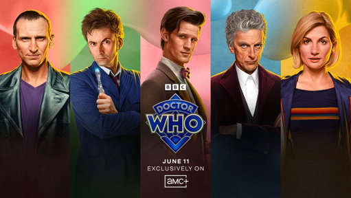 It's official, the Doctor is in! 

13 seasons and 176 episodes (including specials) of #DoctorWho will be landing exclusively on AMC+ beginning June 11. 💙💙 
