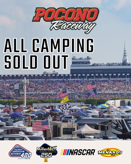 ⛺️CAMPING SOLD OUT⛺️

For the 6th consecutive year - all campsites for our NASCAR Race Weekend are now officially Sold Out.

We can't wait to welcome our amazing camping guests back to The Tricky Triangle in just under a month! 

Read More: https://t.co/aSYJVKwYPk | @NASCAR 
